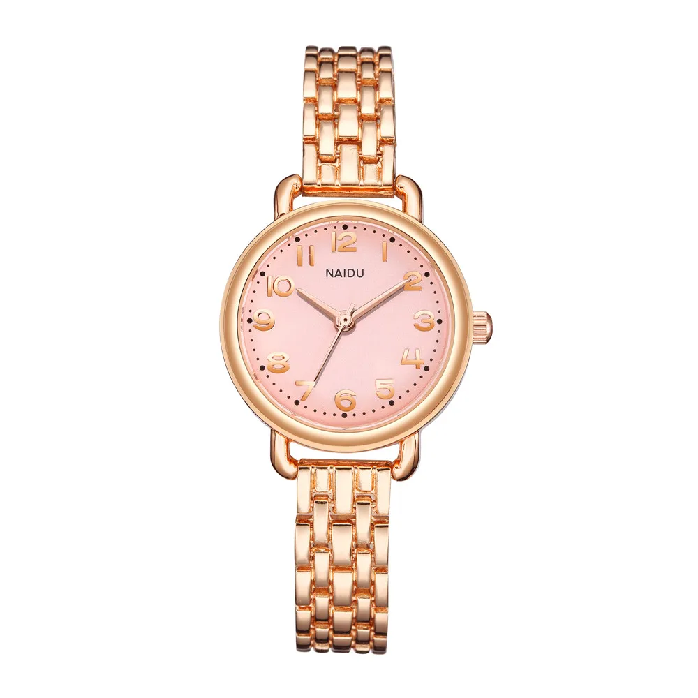 trendy small dial women bracelet quartz steel watch