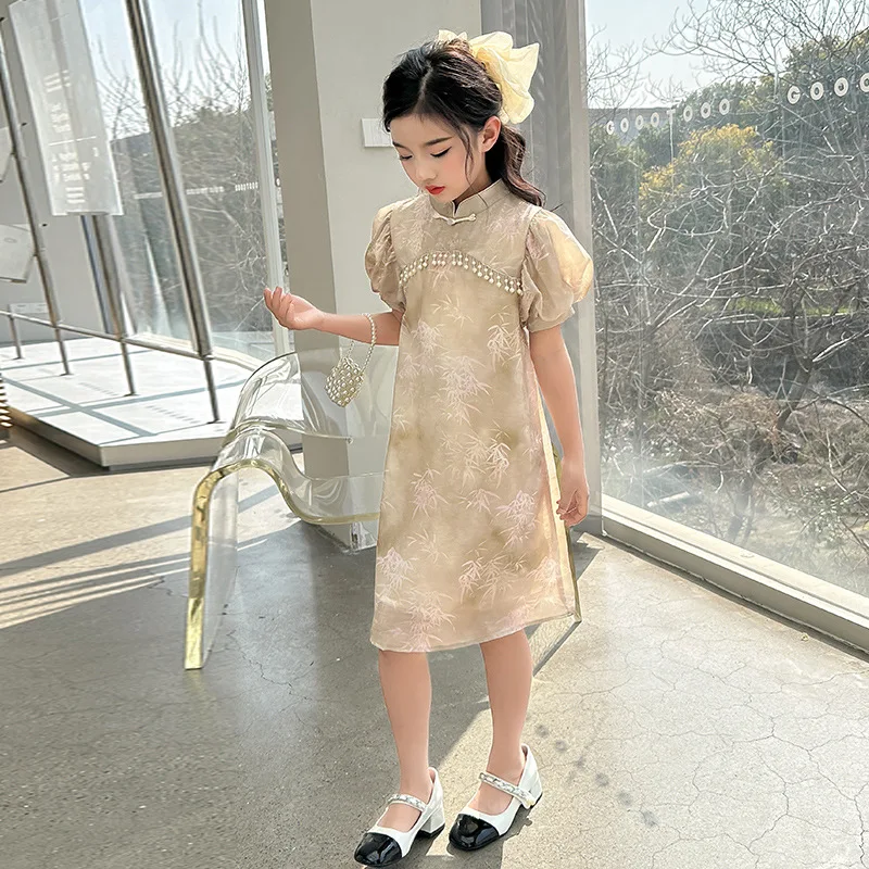 Baby Girl Dress 2024 Children Girls Dress Summer Dress New Children Fashion Fancy Dresses Female Fashion Skirt National Style image 4