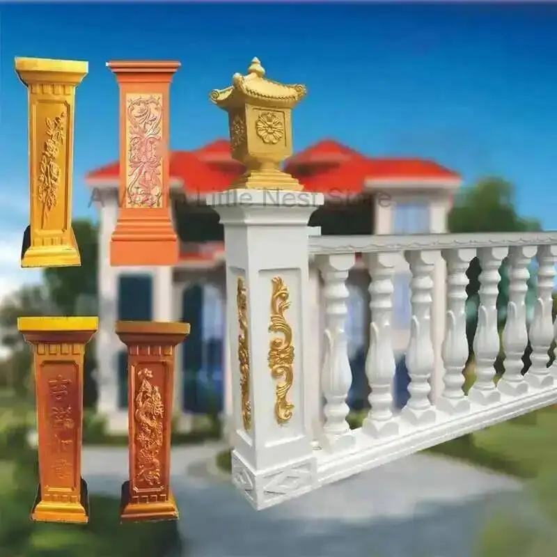 Column Column Roman Balcony Spacer Railing Guardrail Mold Square Column Plastic Cement Square Pier 78 High/88 High/97 High Small