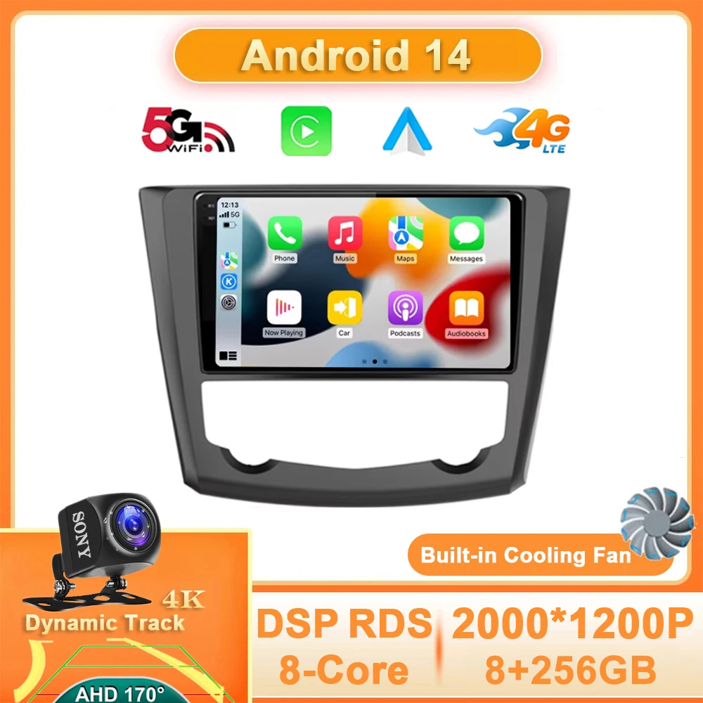 

Android 14 For Renault Kadjar 2015 - 2019 Car Radio Stereo Video Players CarPlay Auto 360 Camera GPS Navigation 4G WIFI QLED BT