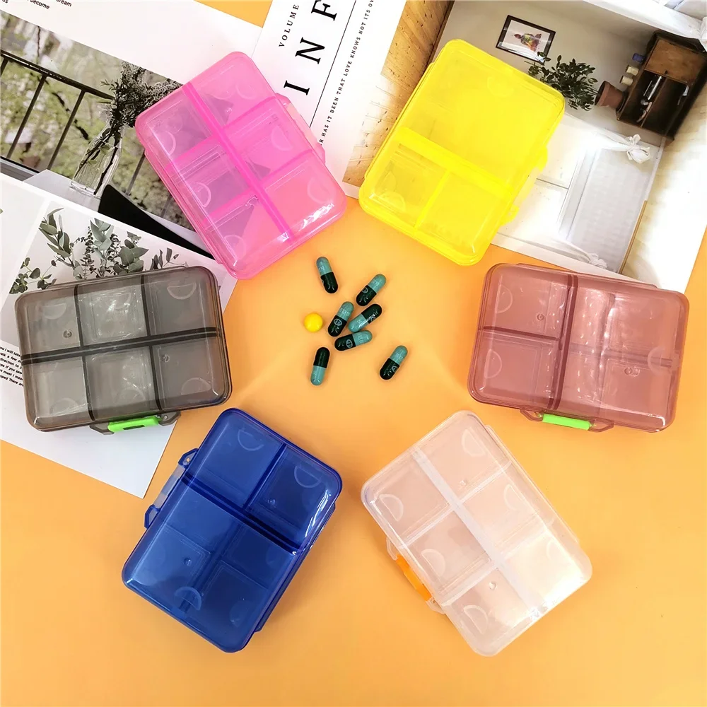 Double Layer Partition Small Pill Cases Portable One Week Partition Medicine Box Large Capacity Carry Small Medicine Pill Box