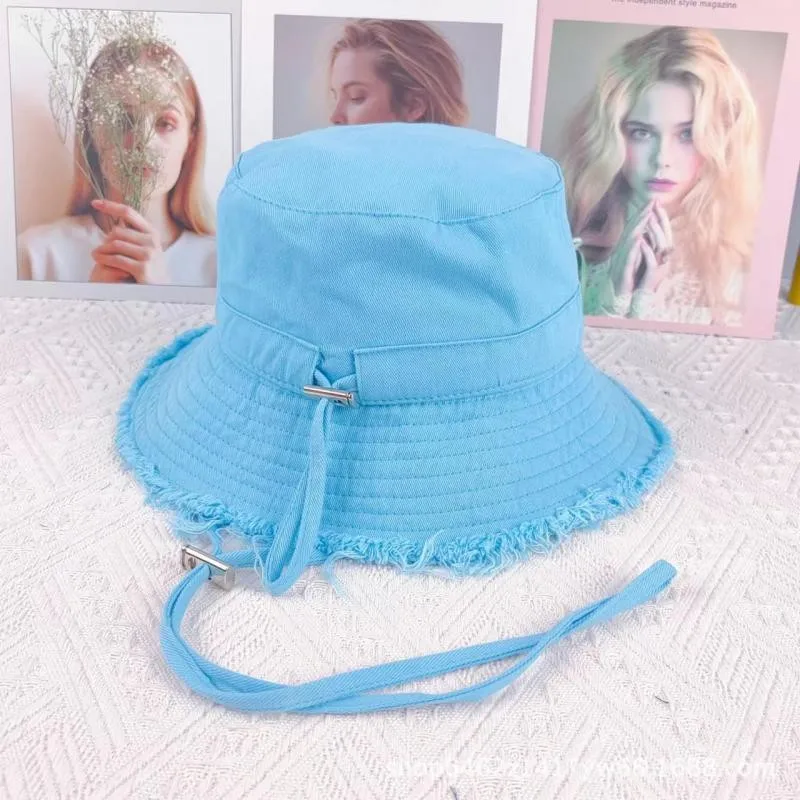 

2023 Fashion Bucket Hat Women Summer Cotton Solid Beach Sunhat Female Outdoor Fisherman Hats Casual Gorros Bob Rope Dropshipping