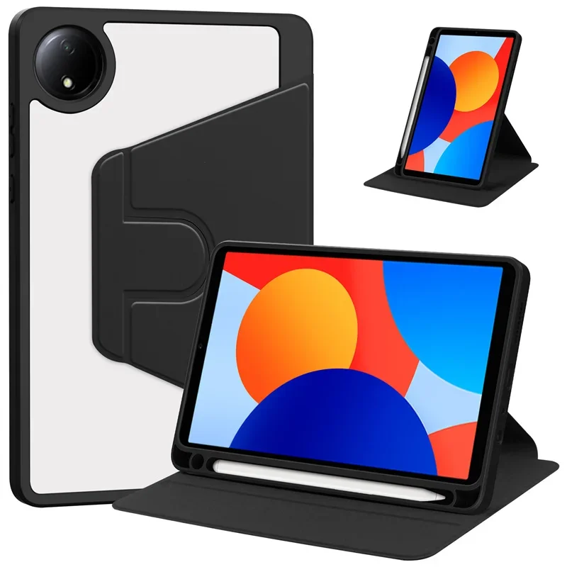 Funda belakang akrilik untuk Xiaomi Redmi Pad Pad 4G 8.7 "Case penutup berputar 360 untuk Redmi Pad SE 2023 11 inci Coque dengan pemegang pena