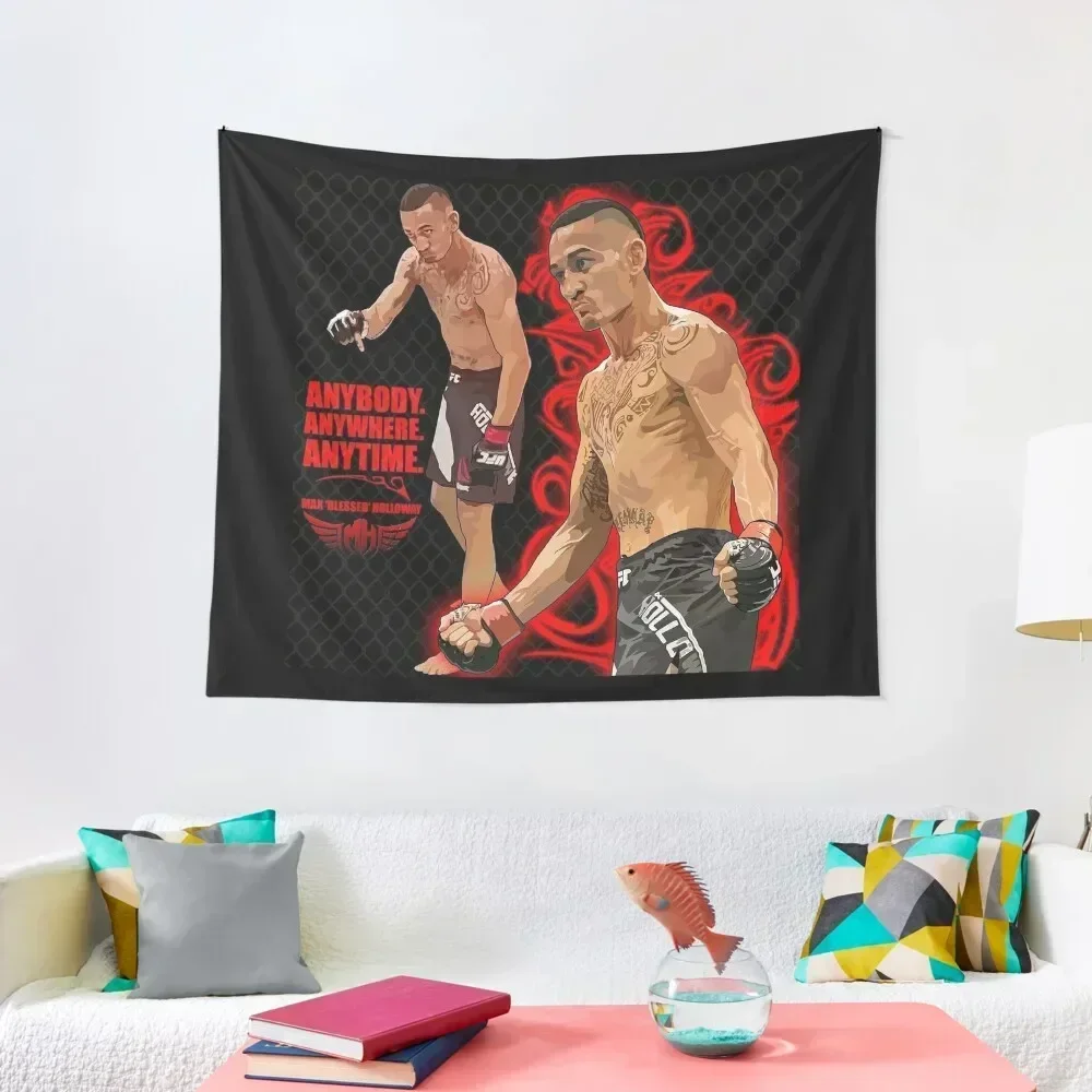 

Max Holloway Best Is Blessed Fighter Art Tapestry Luxury Living Room Decoration Room Aesthetic Bedroom Decoration Tapestry