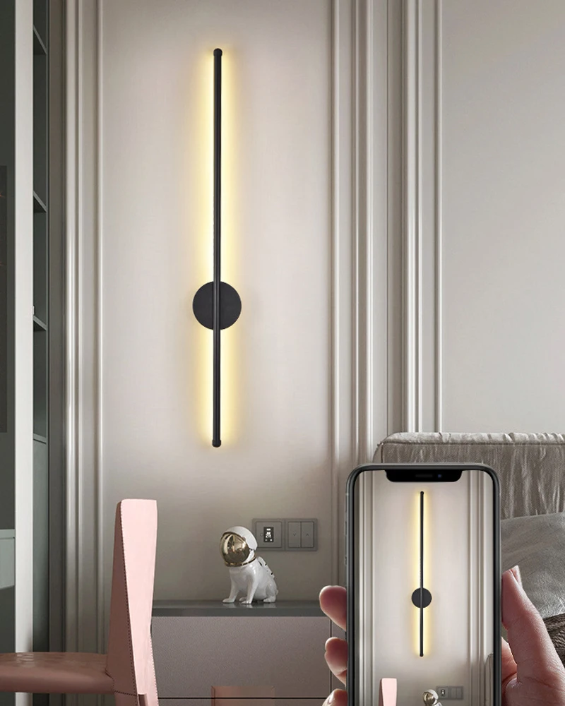 LED-Wandleuchten für den Innenbereich, für Schlafzimmer, Nachttisch, Schwarz, Gold, Innen-LED-Wandleuchten, Wandbeleuchtung, Wandleuchte, Korridor, Hartdraht – Detail 13