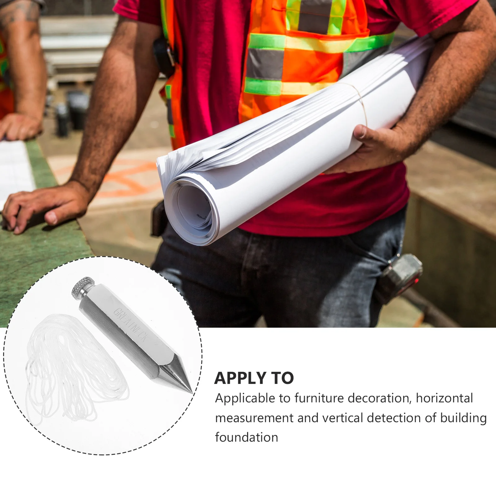 

1pc Plumb Bob Vertical Measuring Tool Hanging Line for Builders Decorators Construction Furniture Level Detection Precision Wire