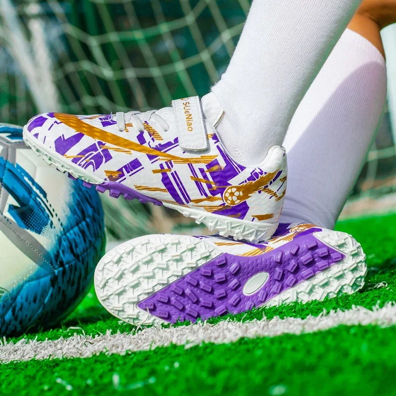 

Kids Soccer Shoes Boys Outdoor Futsal Soocer Boots 28-39 FG/TF Football Boots Professional Cleats Grass Training Sport Footwear