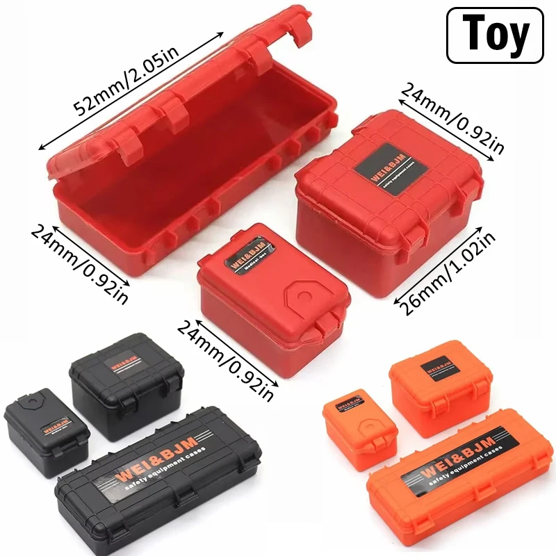 Maßstab Mini Aufbewahrungsbox Ausrüstung Fall Dekoration Zubehör für 1/18 1/24 RC Crawler Auto Axial SCX24 FCX24 Enduro24 TRX4M