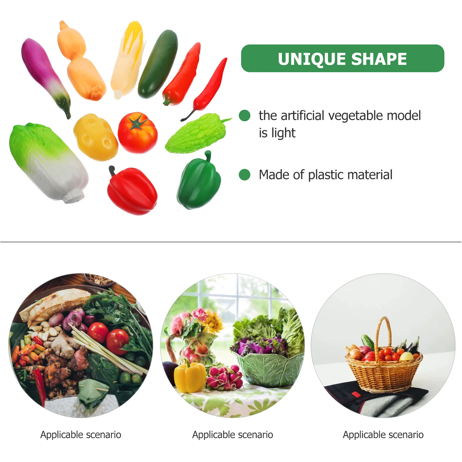 

12 Pcs Simulated Vegetable Teaching Aids Models Artificial Vegetables Fake Faux Plant Child