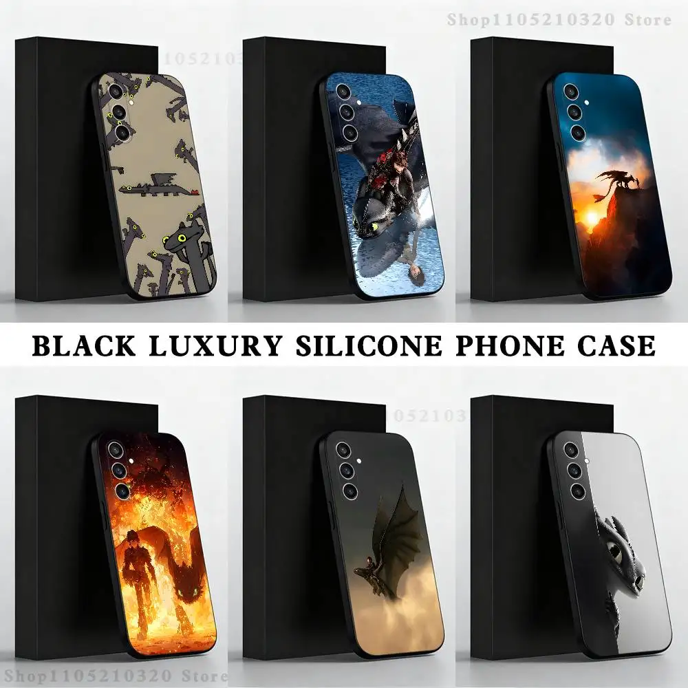 

How T-Train Your D-Dragon Phone Case For Samsung S 25,24,23,22,30,21,10,9,Ultra,Plus,Lite,FE,4,5 G Black Soft Case
