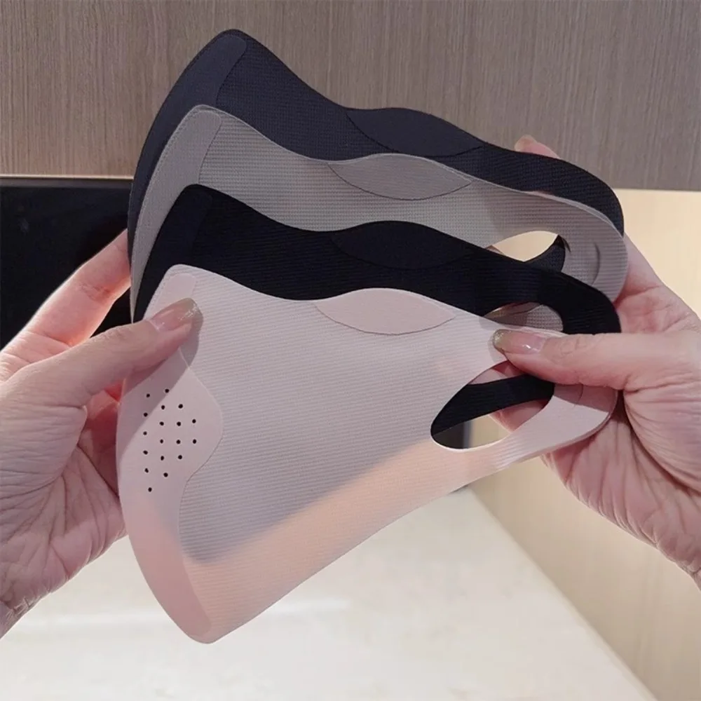 새로운 통기성 얼음 실크 마스크 빨 수있는 방진 승마 얼굴 마스크 안티 uv 얼굴 커버 스카프 선물