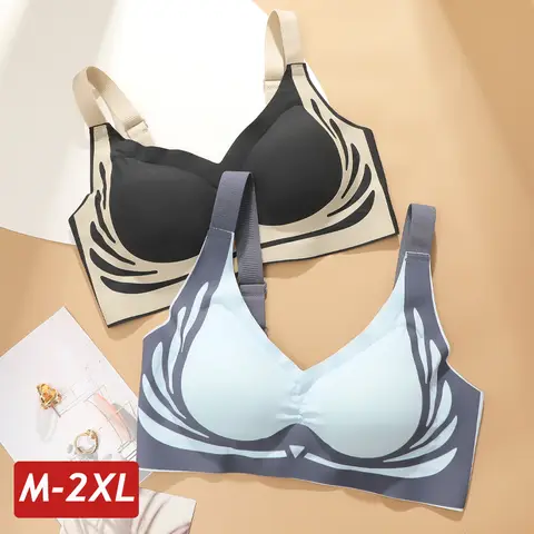 플러스 사이즈 슈퍼 수집 푸시 업 브래지어 여성 소프트 지원 원활한 속옷 여성 풀 컵 리프트 업 브래지어 스틸 잠옷 없음