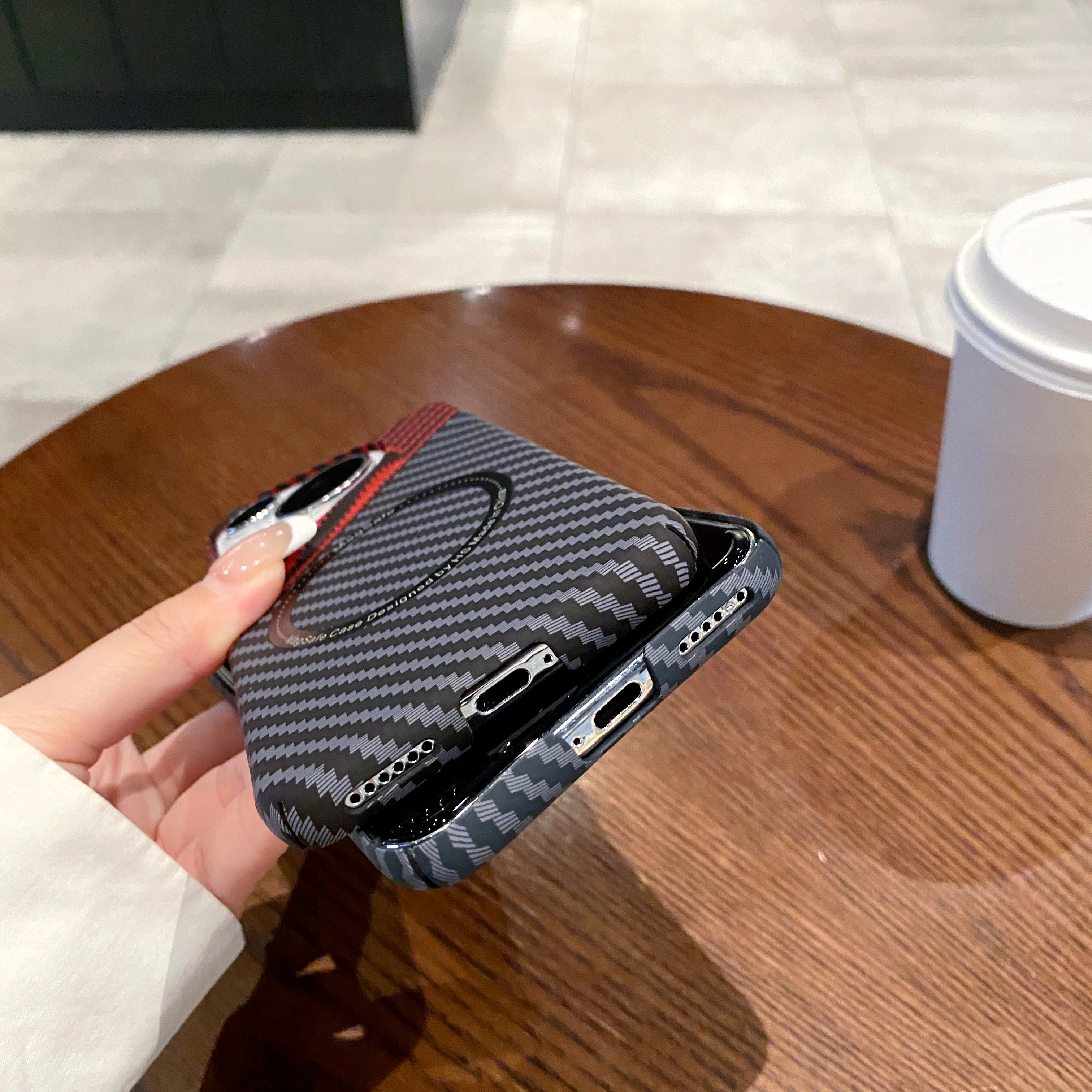 Shockproof Carbon Fiber Pattern Magnetic Case, Wireless Charging, Slim PC Hard Phone Cover, Huawei Pura 70 Pro 70 Ultra