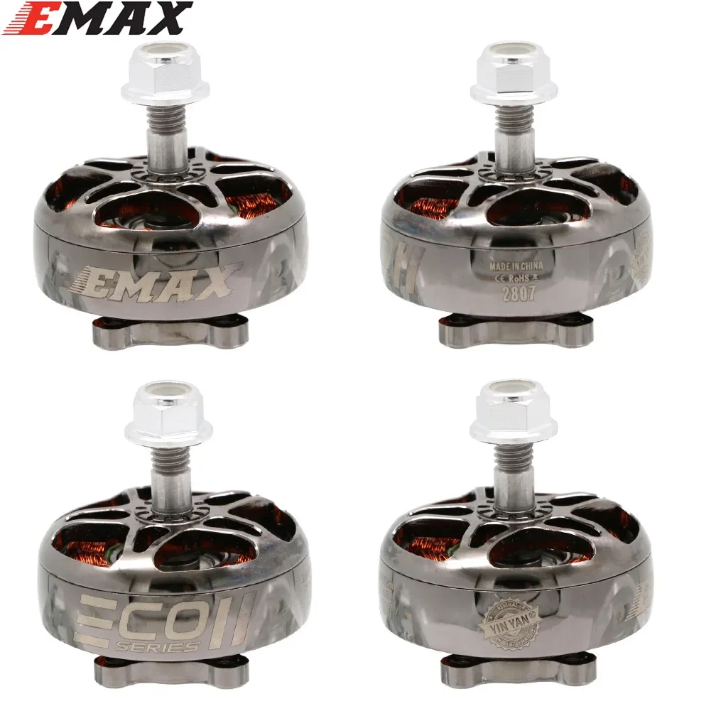 4pcs EMAX ECOII 2807 6S 1300KV RC FPV 레이싱 드론 RC Quadcopter RC 부품 DIY Accessorie 용 브러시리스 모터