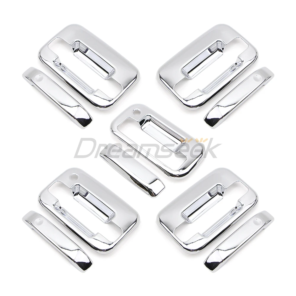 Chrome Door + Tailgate Handle Cover For Ford F150 F-150 2004 2005 2006 2007 2008 2009 2010 2011-2014 10PCs Without KeyPad Cutout