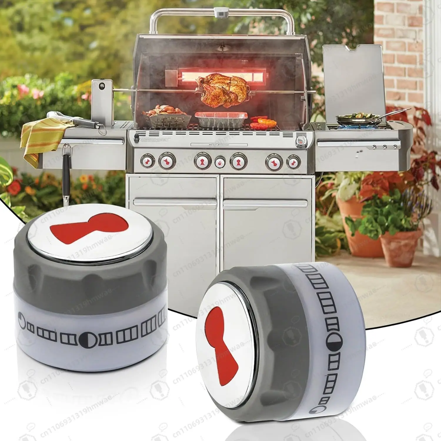 Upgraded 91538 Lighted Control Knobs Compatible with Weber 400/600,Fit for E-470/670 S-460/470/660/670 etc., 2 Pack