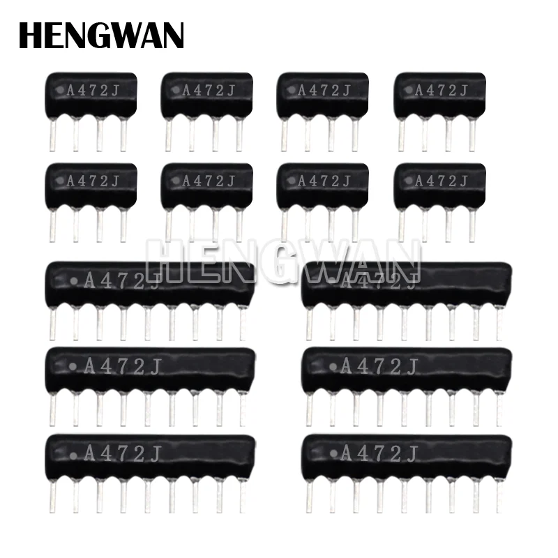 10pcs 9PIN 8PIN 7PIN 6PIN 5PIN exclusion Network Resistor array DIP 100 220 470 680 1K 1.2K 1.5K 2K 2.2K 4.7K 5.1K 10K 100K ohm