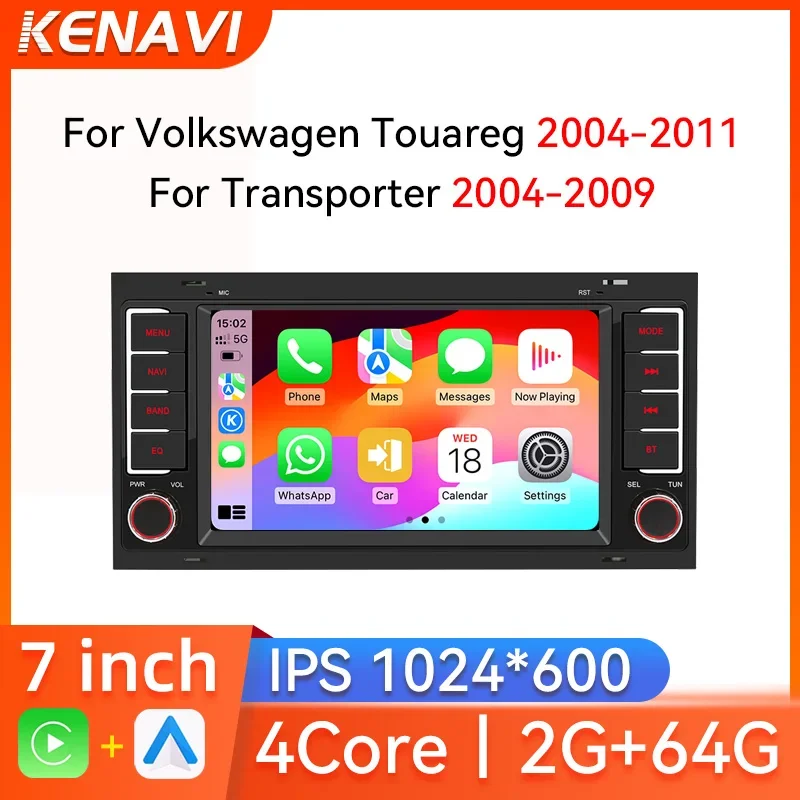 2 Din Android Car Radio For VW Touareg Transporter T5 2004-2011 Multimedia Player GPS Carplay Auto Head Unit Intelligent Systems