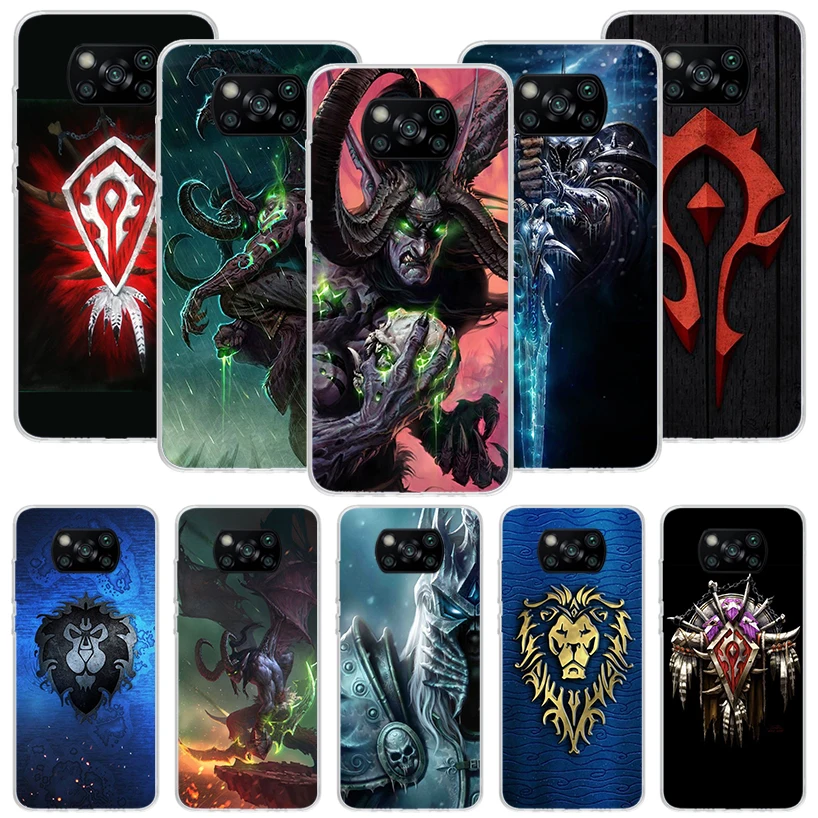 W-World Of W-Warcraft W-Wow Phone Case For Xiaomi Poco X6 X5 X4 X3 Nfc F5 F6 Pro F3 F2 F1 F4 Gt M5S M4 M3 M2 Soft Coque Cover X3