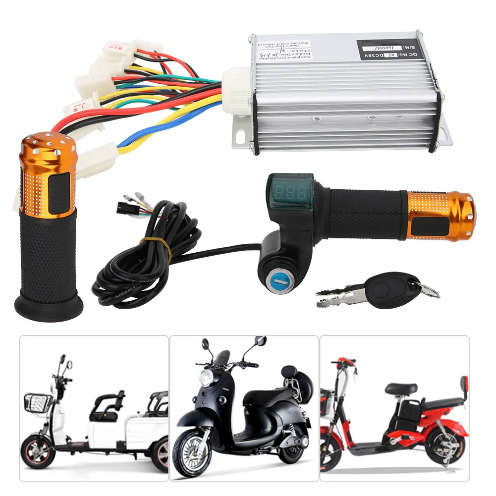 

36V 1000W Controller and Universal Throttle Grip with Screen Display Set Equipment Electric Scooter Accessory