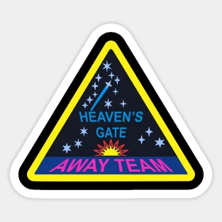 Heaven Gate Away Team 5 Stück Aufkleber für Fenster, Gepäck, Dekorationen, Stoßstange, Zuhause, Laptop, Cartoon-Zimmer, Anime-Auto-Hintergrund