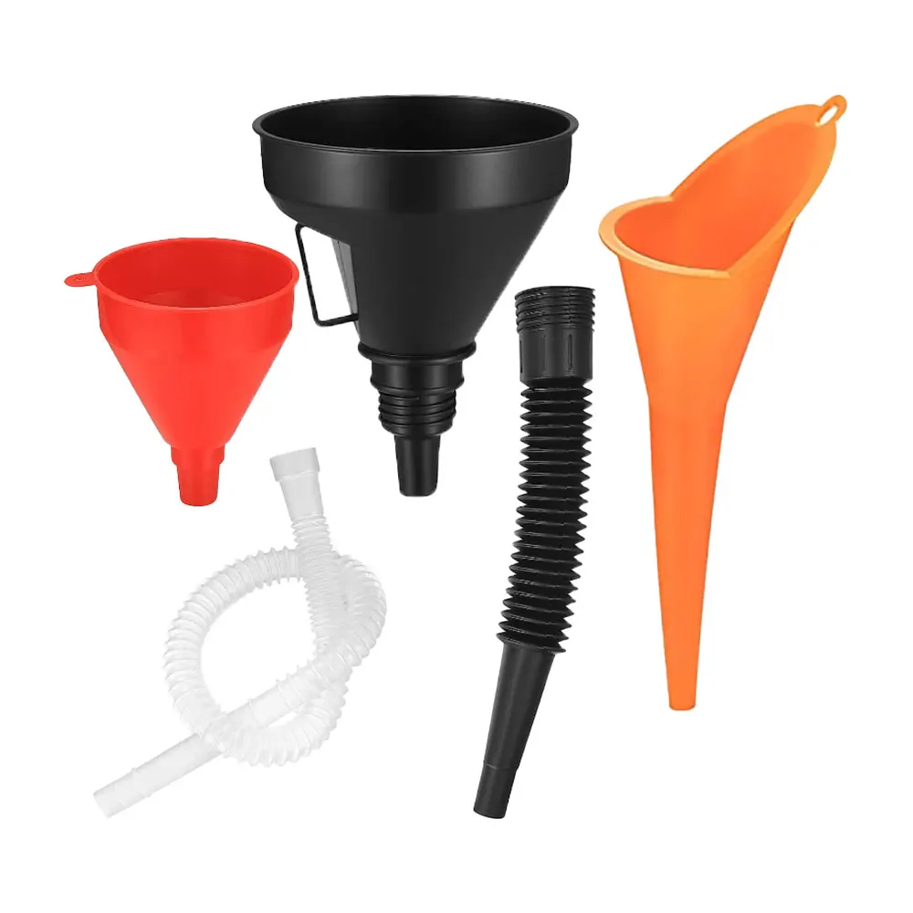 1 Set Engine Refueling Funnel for Car Motorcycle Truck Oil Gasoline Filling Strainer Extension Pipe Hose Funnels Tool