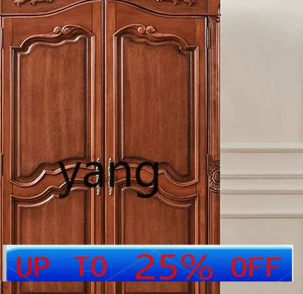 

LMM Full Solid Wood Wardrobe Home Bedroom Log Large Wardrobe Storage Storage Wardrobe