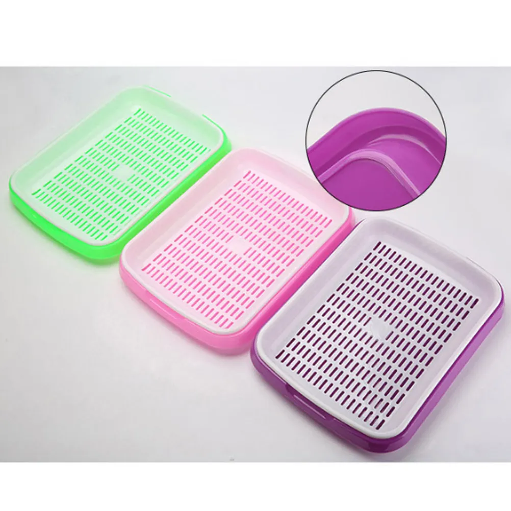 Food Grade PP Sprouter Tray Soil Free Organic Sprouting System for Multiple Seeds Plus Fruit Vegetable Storage 35x26x5cm Purple