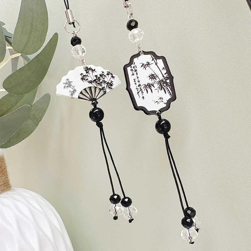 النمط الصيني عقد بحلية متدلية على شكل فراشة مكافحة خسر الهاتف الخليوي الحبل DIY بها بنفسك اليدوية خمر شرابة مفتاح سلسلة حقيبة معلقة مجوهرات الحلي #3