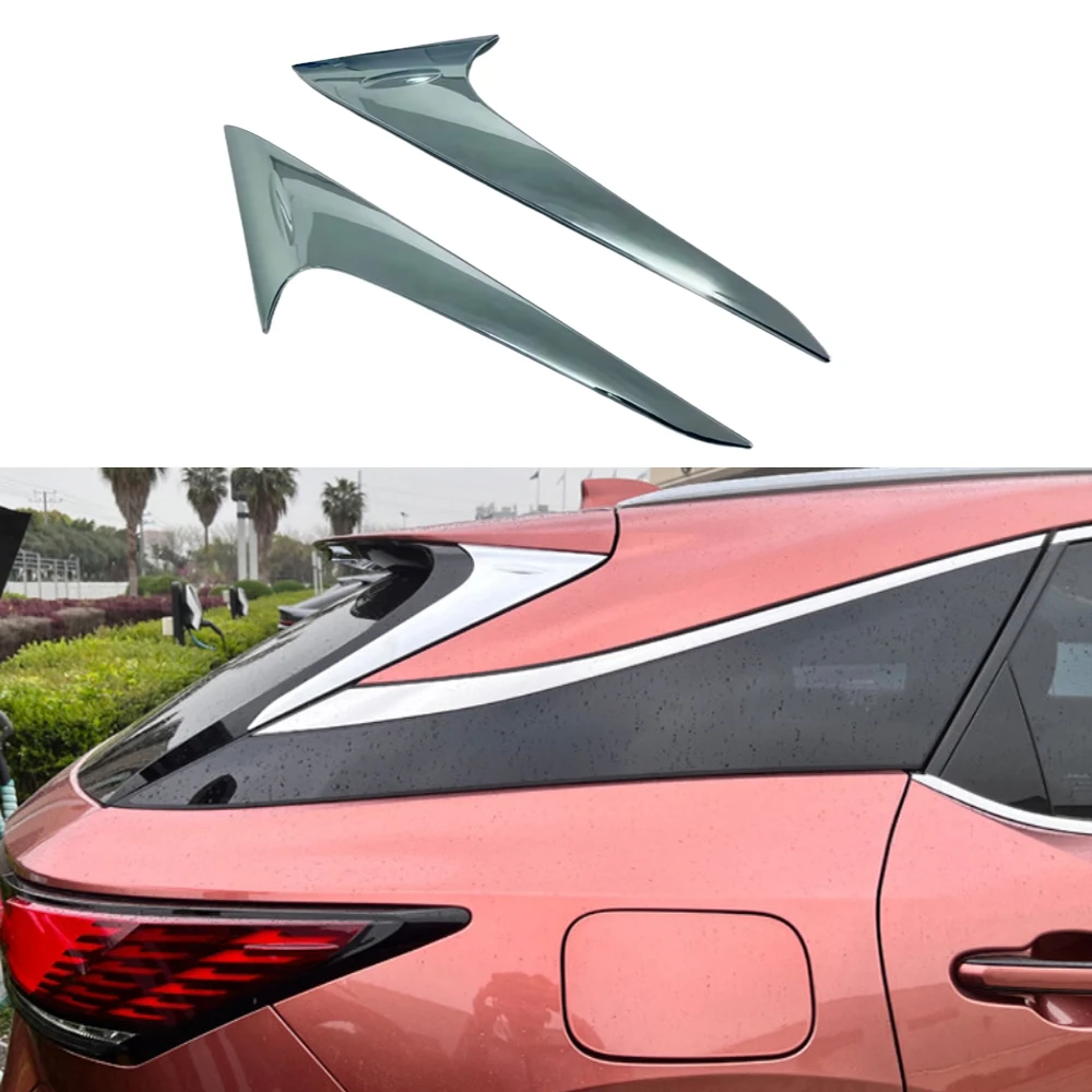 ABS chrome exterior decoration, rear window side decoration cover, cone pillar rear trim stripFor Lexus RX 350h 500h 2023 2024