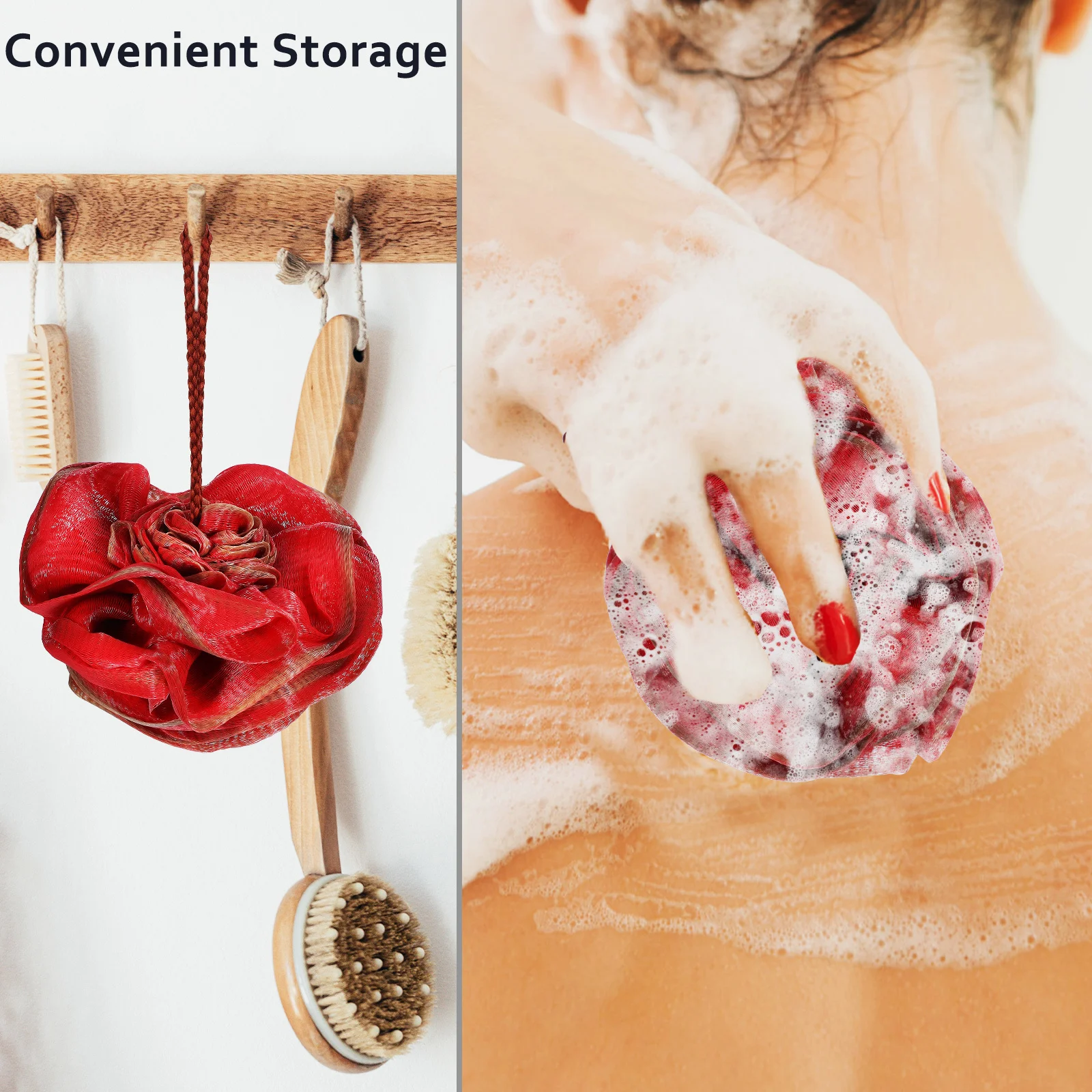 

3 pcs Skin-Friendly Bath Ball Dense Mesh Shower Scrubber For Body Foaming Loofah Sponge Exfoliating Bathing Ball For Women Men