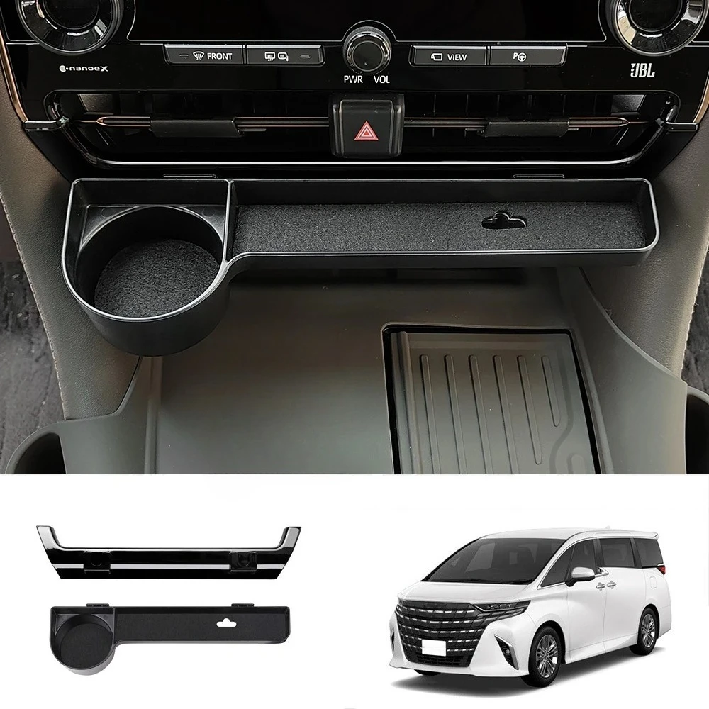 

For Toyota 40 Series Alphard Vellfire 2023 2024 Central Control Air Outlet Organizer Tray with Water Cup Holder Accessories