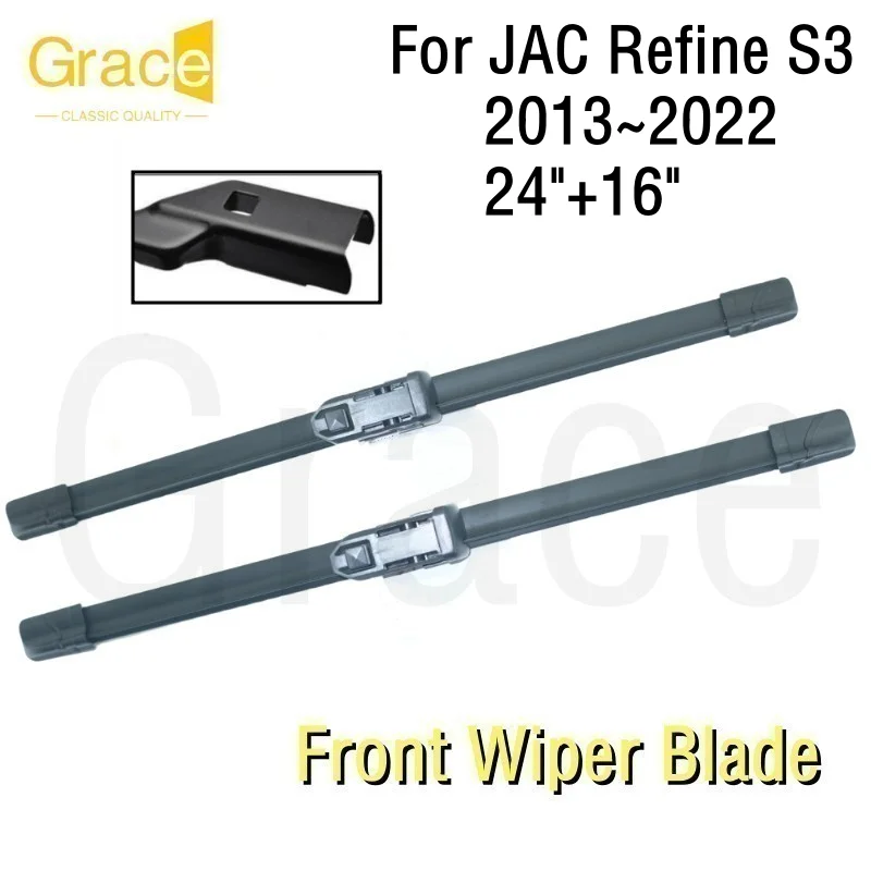 

Wiper Blade For JAC Refine S3 24"+16" Car Windshield Windscreen Rubber 2013 2014 2015 2016 2017 2018 2019 2020 2022