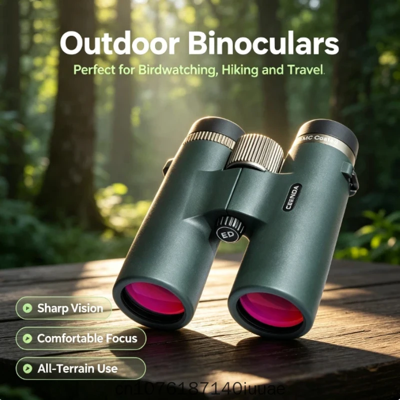ED Binoculars 12X42 High-definition Wide-angle Large Prism Outdoor Bird Watching and Moon Watching Professional Telescope