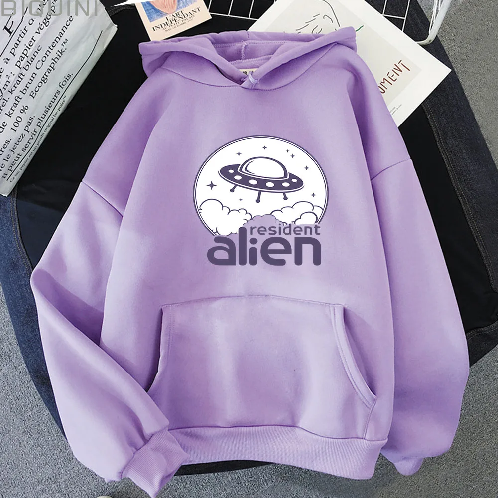 Resident Alien Print Hoodies Men Women Manga Plus Size Hooded Sweatshirts Hoody Autumn Winter Fleece Pullovers Anime Long Sleeve