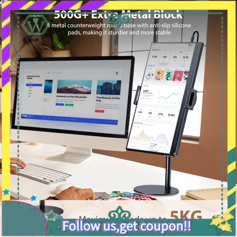 NEW Portable Monitor Tablet Holder Standing Adjustable Monitor Stand Height Tablet Bracket Desktop Clamp Stand Mount