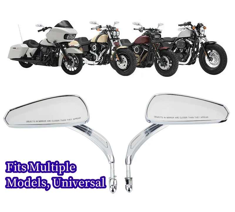 Motorrad zubehör Lenker 8mm seitliche Rückspiegel für Harley Honda Yamaha BSA Davidson Sportster Eisen 883 Street Glide Dyna Low Rider Fat Boy Erbe FXST FLHX FLHR FLHXSE motos 1984-2024 – Detail 5
