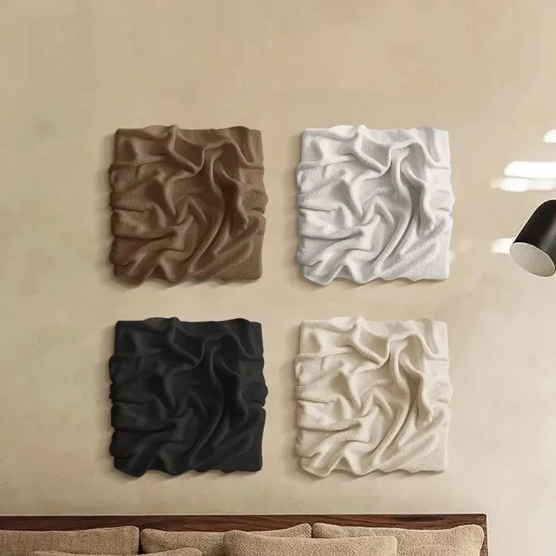 Wrinkle Texture 3D Wall Ornament Living Room Background Display Creative Wall Hanging Decoration Painting Modern Home Decoration