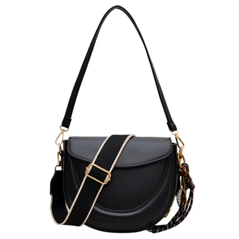 

Solid Color Purses and Handbags Women Saddle Bag Portable Commute Storage Shoulder Bags Travel Light Female Crossbody Bags