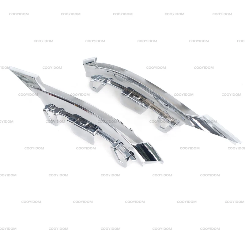 Car Front Bumper Daytime Running Lamp Fog Light Chrome Trim Molding For Mercedes-Benz W221 S350 S400 S450 S550 S600 2005-2013