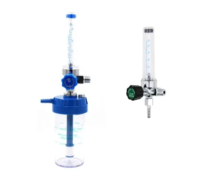 

Medical Turbine Flow Meter Digital Gas Flow Meter With Humidifier Connector Adjust Flow