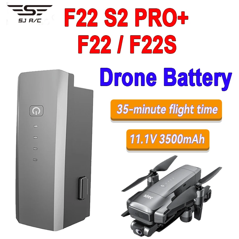 Original SJRC F22 S2 PRO+ 4K Drone Battery F22/F22S 11.1V 3500mAh Battery For F22 S2 PRO+ Camera Drone Lipo Battery Accessories