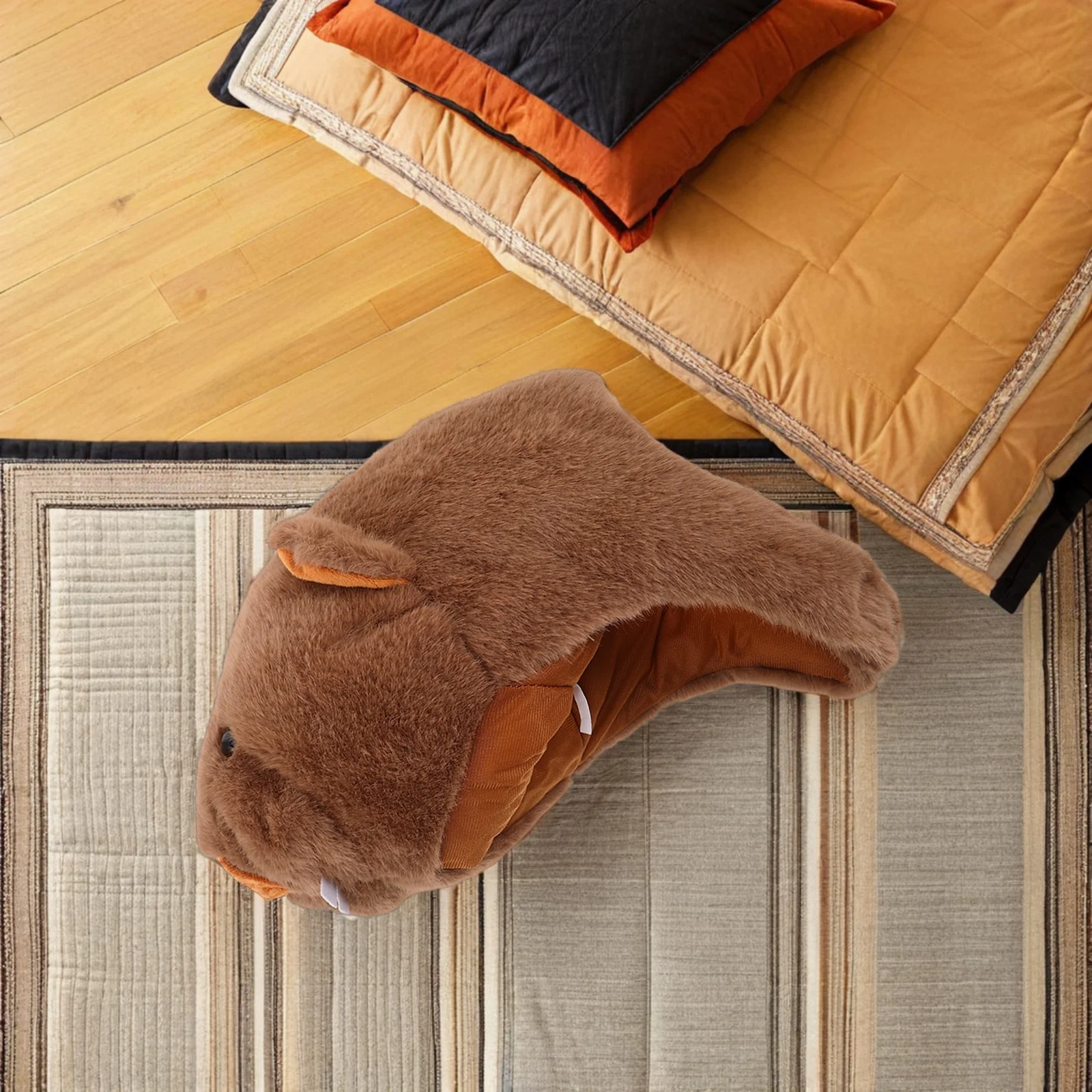 

Hat 2 Units Thermal Winter Headwear for Men Women Soft Knitted Cap for Outdoor Sports Windproof Ear Flap Hat