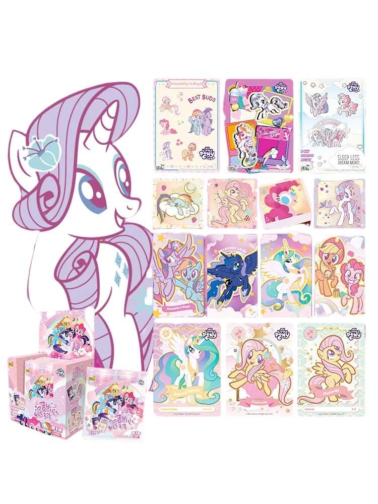 KAYOU My Little Pony Card Sweetheart Party Classic Memorial Collection Card Blind Box Pony Peripheral For Children Toys Gifts