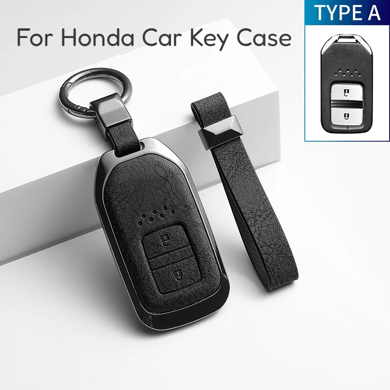 2/3/4 Buttons Zinc Alloy Car Key Case Cover for Honda Civic Accord CR‑V HR‑V Pilot Odyssey Fit ZR‑V Jazz 2010‑2026 Accessories