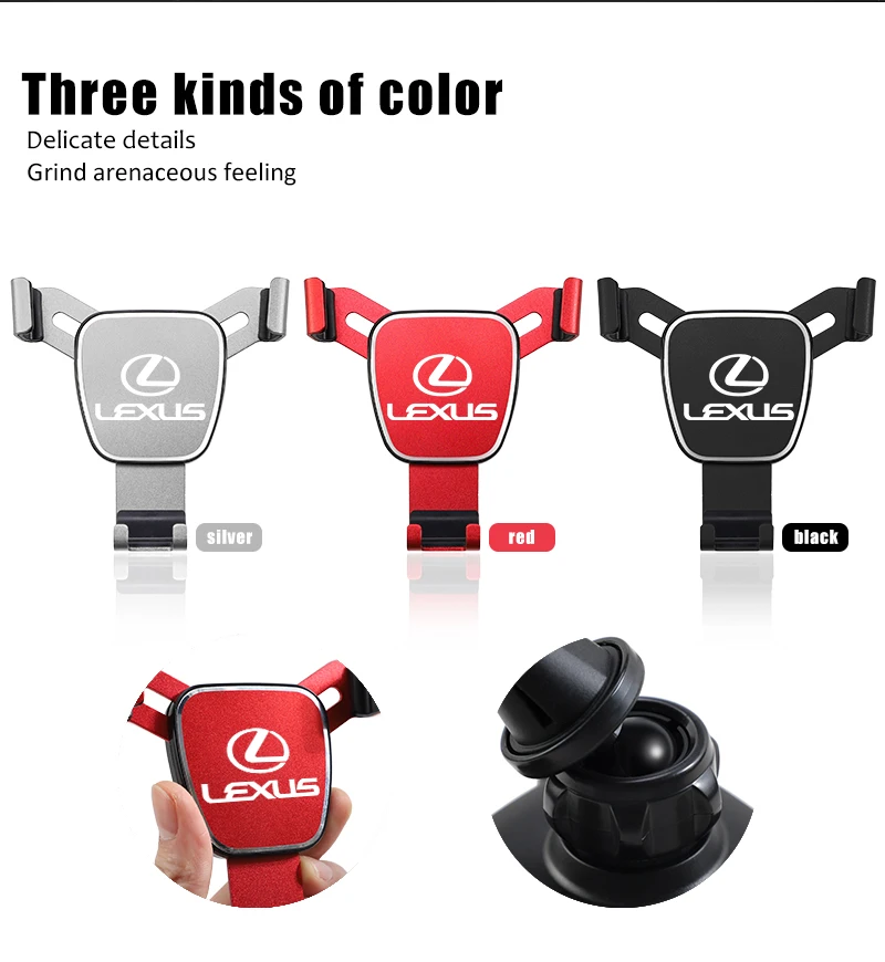 1 قطعة حامل هاتف السيارة الجاذبية الاستشعار تنفيس الهواء حامل اكسسوارات لكزس F SPORT GX460 Ct200h IS250 ES 220D IS200 Fsport GS