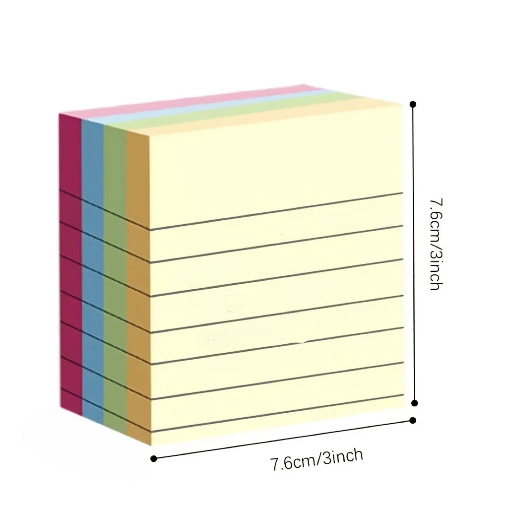 100/200pcs of Colorful Thick Sticky Notes - a Convenient And Creative Memo Pad Available in Four Colors - Tearable Notepad