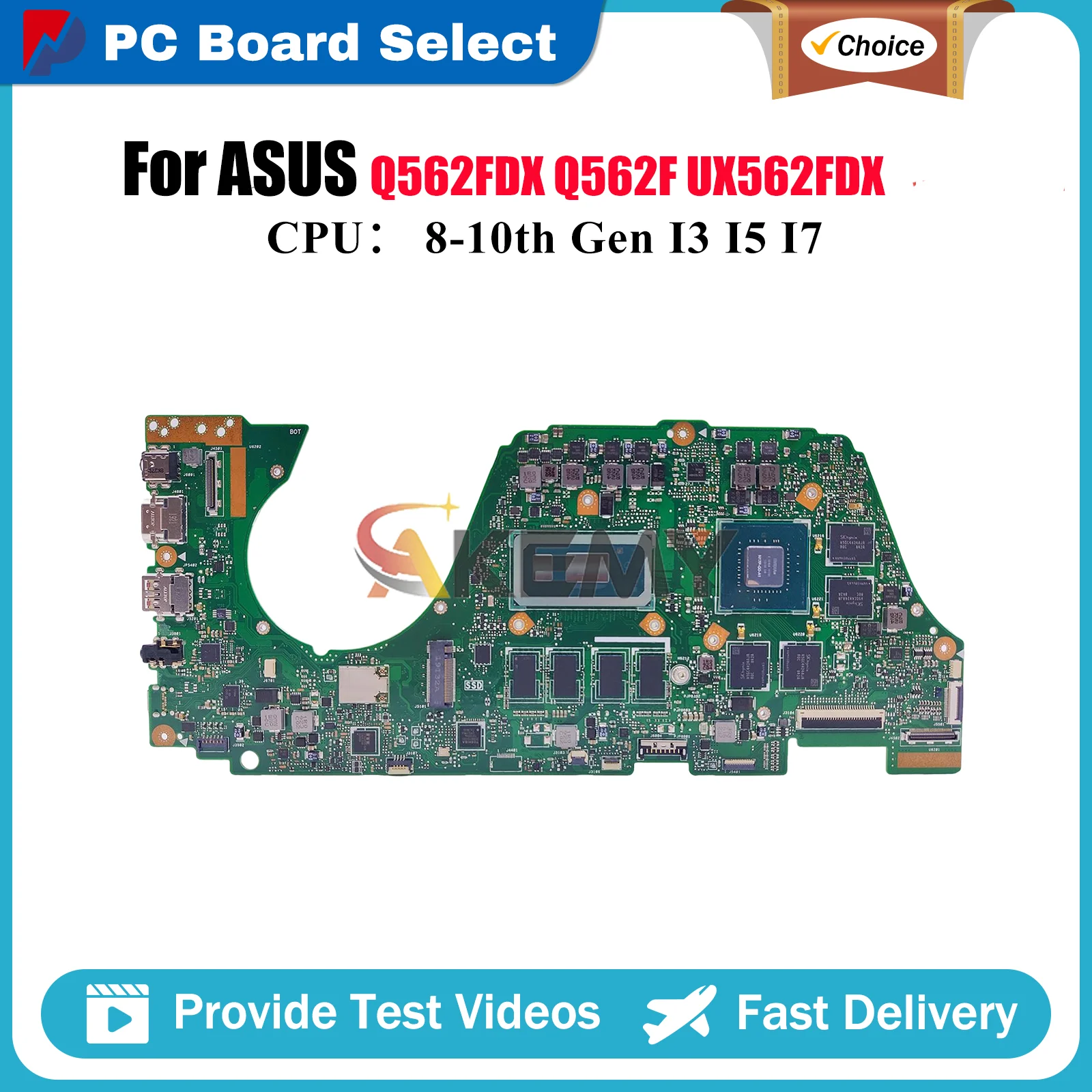 

Материнская плата UX562FDX для ноутбука ASUS ZenBook Q562FDX Q562F UX56IQ UX562 с процессором I3 I5 I7 100% тестирование OK stk