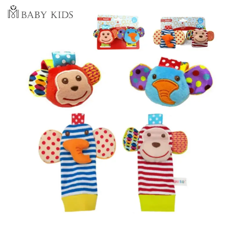 Baby Toys 0 6 12 Months Cute Stuffed Animals Baby Rattle Socks Wrist Baby Rattles Newborn Toys Make Sounds Games For Babies