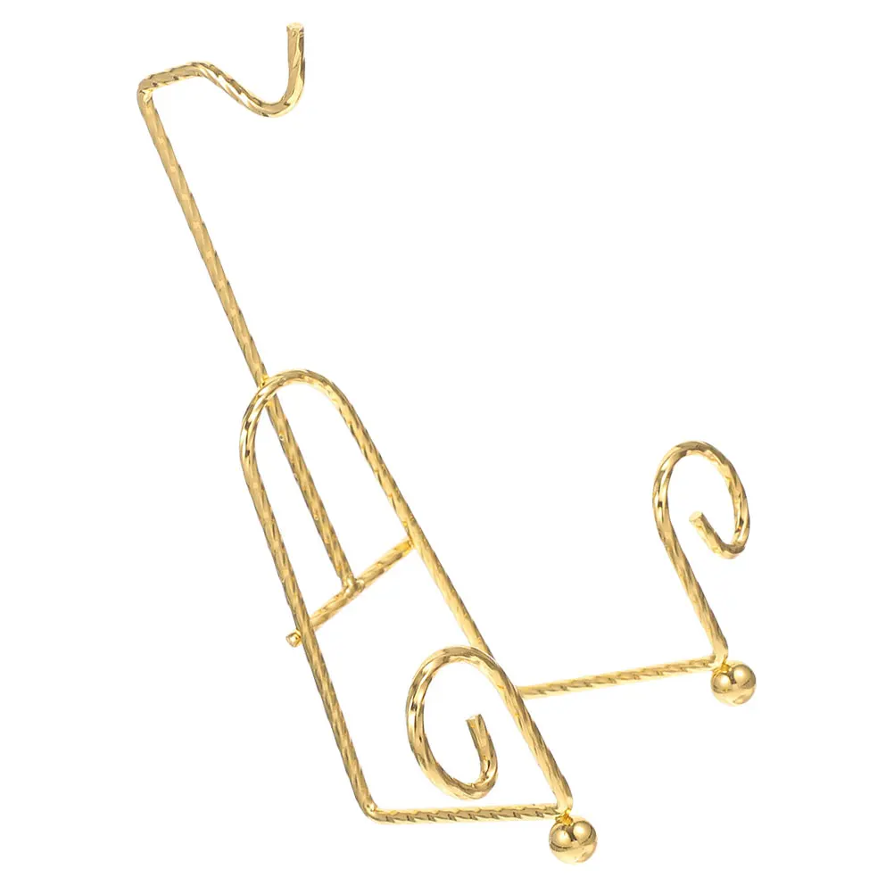 

Golden Cup Tea Saucer Display Stand Coffee Mug Rack Plate Holder Metal Plate Holder Desktop Organizer Metal Bright Color